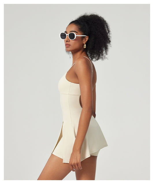 Luxe Flow Backless Sports Dress