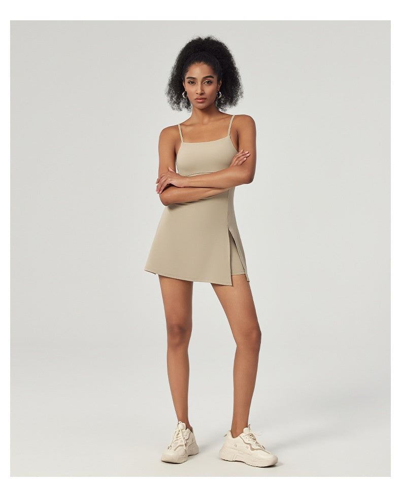 Luxe Flow Backless Sports Dress