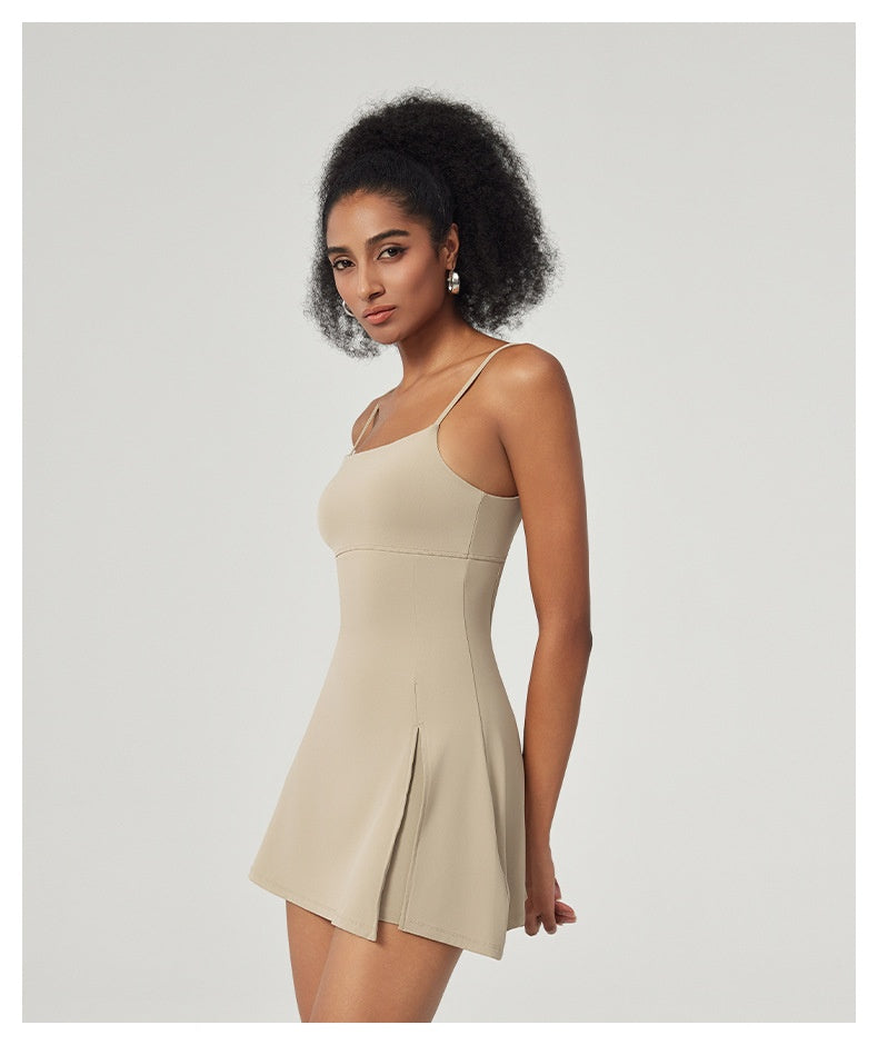 Luxe Flow Backless Sports Dress