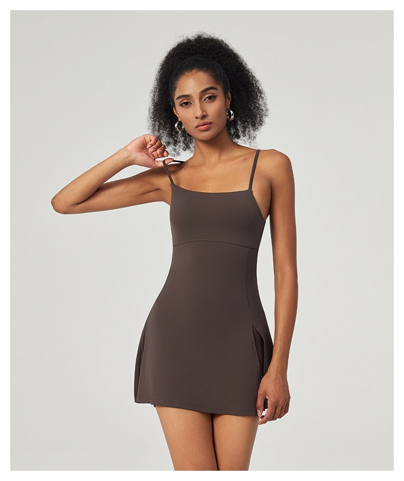 Luxe Flow Backless Sports Dress