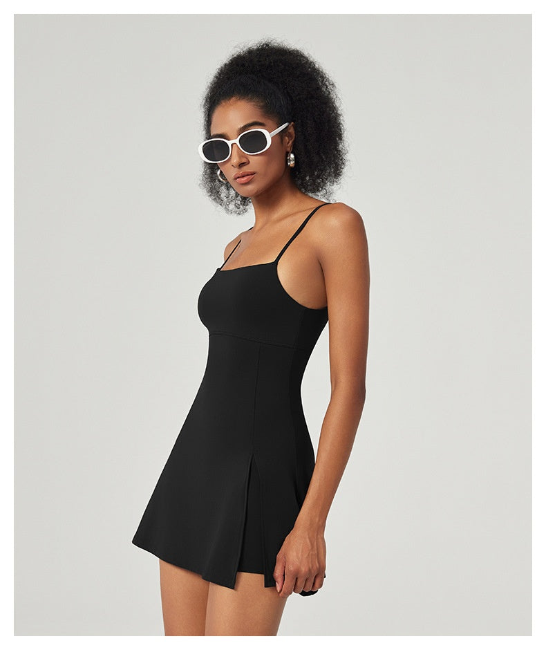 Luxe Flow Backless Sports Dress