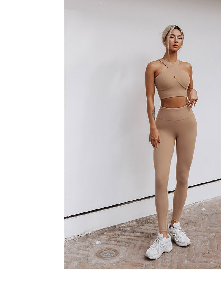 Rose Active CrossFront Top and Bottom