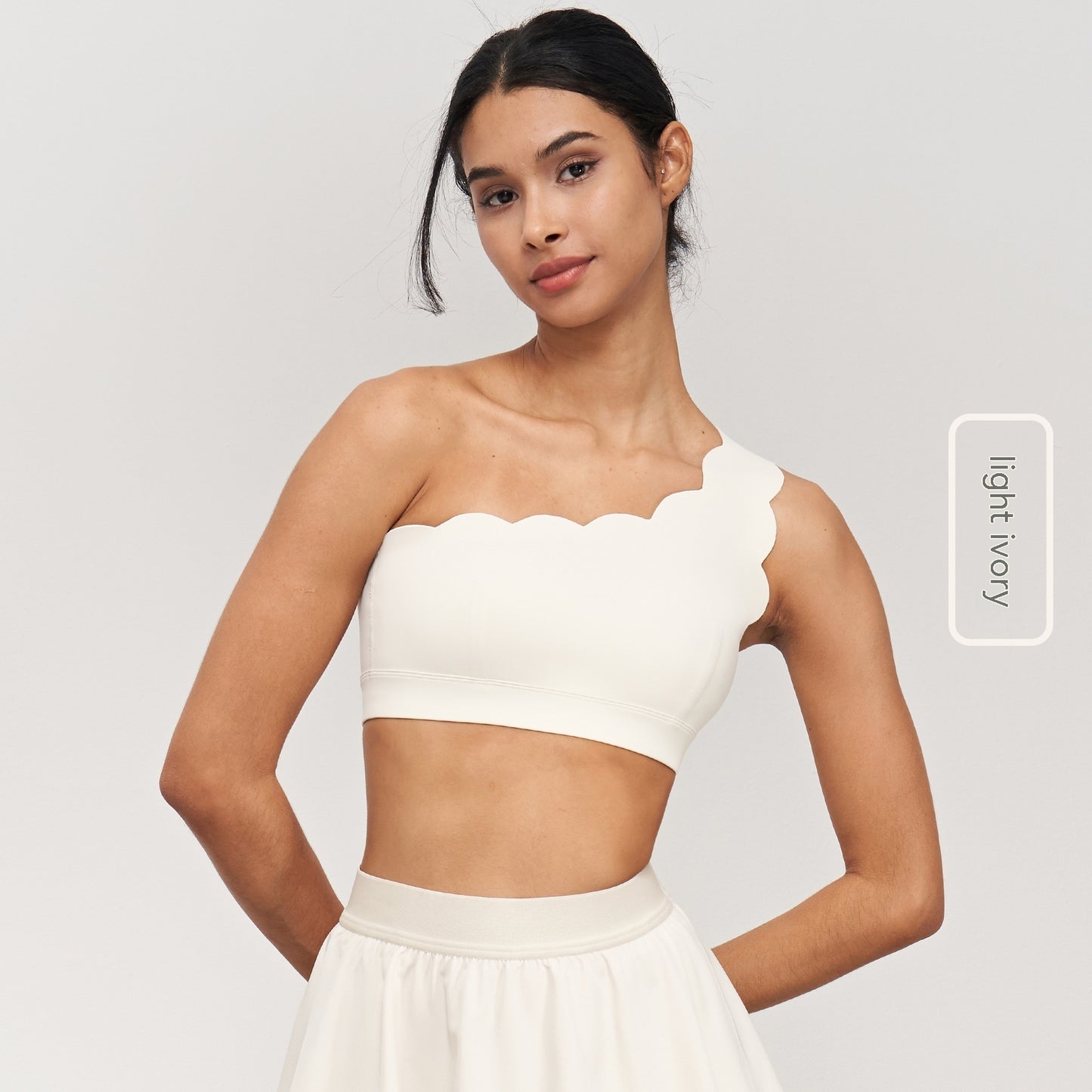 Off the Shoulder Scallop Edge Top