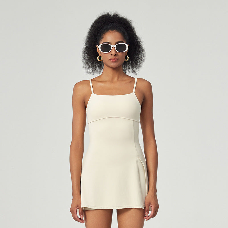 Luxe Flow Backless Sports Dress